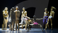 Rehearsal of Emanuel Gat Dance - LoveTrain 2020 at Sadlers Wells, London, UK.