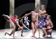 Rehearsal of Emanuel Gat Dance - LoveTrain 2020 at Sadlers Wells, London, UK.