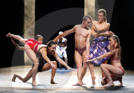Rehearsal of Emanuel Gat Dance - LoveTrain 2020 at Sadlers Wells, London, UK.