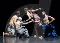 Rehearsal of Emanuel Gat Dance - LoveTrain 2020 at Sadlers Wells, London, UK.
