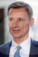 Jeremy Hunt outside BBC New Broadcasting House, London, UK.