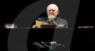 Joss Ackland in The King's Speech at the Wyndham's Theatre, London, UK.
