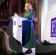 Her Majesty The Queen celebrates 135 years of the Foreign Press Association (FPA) at the annual FPA Awards ceremony at the Sheraton Grand Park Lane, London, UK.