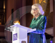 Her Majesty The Queen celebrates 135 years of the Foreign Press Association (FPA) at the annual FPA Awards ceremony at the Sheraton Grand Park Lane, London, UK.