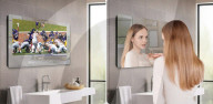 Waterproof TV for the bathroom is a mirror when switched off