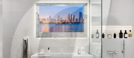 Waterproof TV for the bathroom is a mirror when switched off