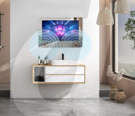 Waterproof TV for the bathroom is a mirror when switched off
