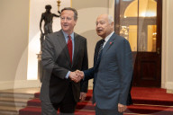 Foreign Secretary David Cameron hosts Arab Peace Committee