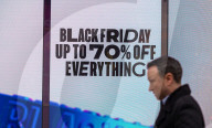 Shoppers search for black friday deals in London, UK.