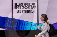 Shoppers search for black friday deals in London, UK.