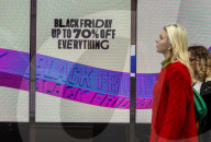 Shoppers search for black friday deals in London, UK.