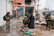 EXCLUSIVE: IDF women soldiers of Bardelas battalion check Gazan women