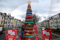 Launch of the Alternative Trafalgar Square Christmas Tree in London, UK.