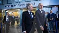 Stolenberg and Blinken at meeting of NATO Ministers of Foreign Affairs 