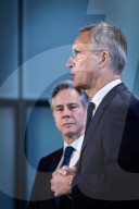 Stolenberg and Blinken at meeting of NATO Ministers of Foreign Affairs 