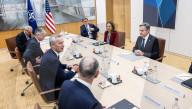 Stolenberg and Blinken at meeting of NATO Ministers of Foreign Affairs 
