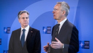 Stolenberg and Blinken at meeting of NATO Ministers of Foreign Affairs 