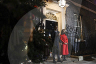 Prime Minister Rishi Sunak turn on Christmas Lights outside No10