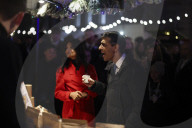 Prime Minister Rishi Sunak turn on Christmas Lights outside No10