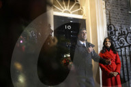 Prime Minister Rishi Sunak turn on Christmas Lights outside No10