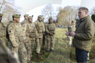 Defence Secretary Grant Shapps visit Ukrainain recruits being trained