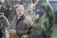 Defence Secretary Grant Shapps visit Ukrainain recruits being trained