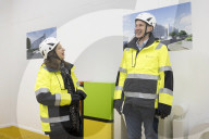 Jeremy Hunt UK Chancellor of the Exchequer visits Microsoft's West London Data Centre construction site 