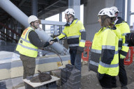 Jeremy Hunt UK Chancellor of the Exchequer visits Microsoft's West London Data Centre construction site 