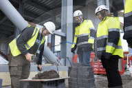 Jeremy Hunt UK Chancellor of the Exchequer visits Microsoft's West London Data Centre construction site 