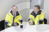 Jeremy Hunt UK Chancellor of the Exchequer visits Microsoft's West London Data Centre construction site 