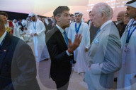 The Prime Minister Rishi Sunak talks to other world leaders at COP28