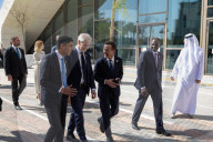 The Prime Minister Rishi Sunak talks to other world leaders at COP28