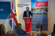 The Prime Minister Rishi Sunak holds a press conference at COP28