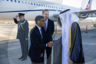 The Prime Minister Rishi Sunak arrives in Dubai for COP28