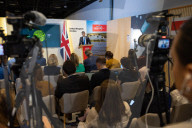 The Prime Minister Rishi Sunak holds a press conference at COP28