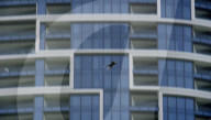 Daredevils's leap from world's highest infinity pool