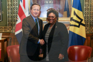 The Foreign Secretary David Cameron meets with the Prime Minister of Barbados