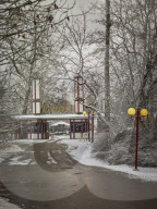 One Swedish zoo, seven escaped chimpanzees.
Furuvik Zoo in Sweden.