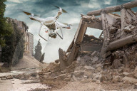 Disaster zone drone to hear the sounds of trapped survivors calling for help