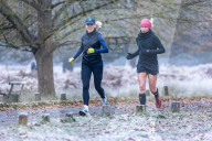 West London Nordic Ski Team practice roller skiing, London, UK