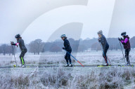 West London Nordic Ski Team practice roller skiing, London, UK