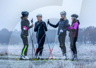 West London Nordic Ski Team practice roller skiing, London, UK