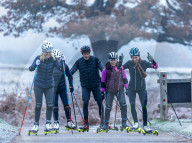 West London Nordic Ski Team practice roller skiing, London, UK