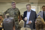 Defence Secretary Grant Shapps, meets service personnel in Israel.