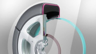 Tyre transforms into a snow chain version at touch of a button