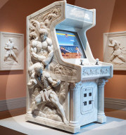 Iconic arcade game cabinets become works of Renaissance-style art