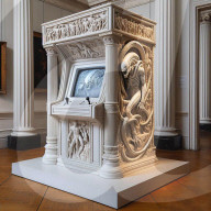 Iconic arcade game cabinets become works of Renaissance-style art