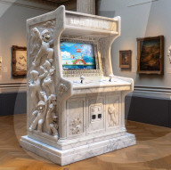Iconic arcade game cabinets become works of Renaissance-style art