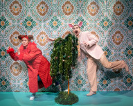 World premiere of Red Riding Hood and the Big Bad Pig at JW3, Finchley Road, London, UK. 