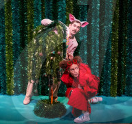 World premiere of Red Riding Hood and the Big Bad Pig at JW3, Finchley Road, London, UK. 